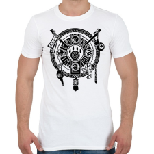 PRINTFASHION World of Warcraft - Monk Címer - Férfi póló - Fehér férfi póló