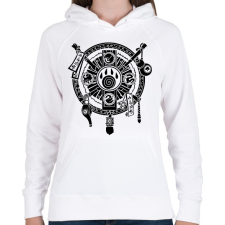 PRINTFASHION World of Warcraft - Monk Címer - Női kapucnis pulóver - Fehér női pulóver, kardigán