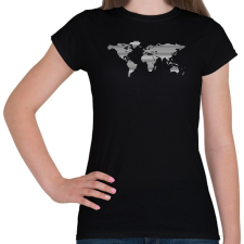 PRINTFASHION worldmap - Női póló - Fekete női póló