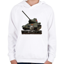 PRINTFASHION WOT - Tank - Gyerek kapucnis pulóver - Fehér gyerek pulóver, kardigán