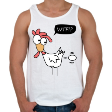 PRINTFASHION WTF chicken - Férfi atléta - Fehér atléta, trikó