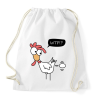 PRINTFASHION WTF chicken - Sportzsák, Tornazsák - Fehér
