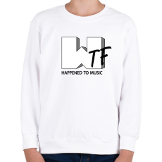 PRINTFASHION Wtf hapenned with music - parody - Gyerek pulóver - Fehér