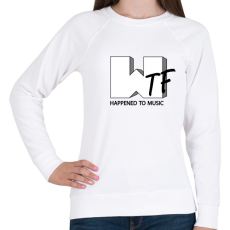 PRINTFASHION Wtf hapenned with music - parody - Női pulóver - Fehér