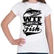 PRINTFASHION WTF horgász - Női póló - Fehér női póló