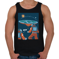 PRINTFASHION WTF - lapos föld - Férfi atléta - Fekete