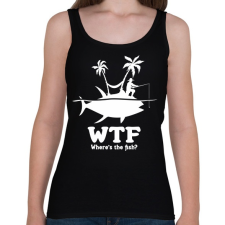 PRINTFASHION WTF - Női atléta - Fekete női trikó