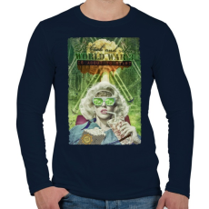 PRINTFASHION WW3 - Férfi hosszú ujjú póló - Sötétkék