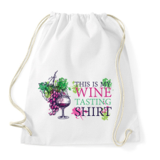PRINTFASHION WWine tasting shirt - Sportzsák, Tornazsák - Fehér tornazsák