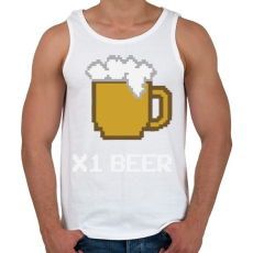 PRINTFASHION X1 beer - Férfi atléta - Fehér