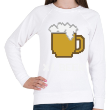 PRINTFASHION X1 beer - Női pulóver - Fehér női pulóver, kardigán