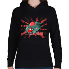 PRINTFASHION X-MAS FILES - Női kapucnis pulóver - Fekete