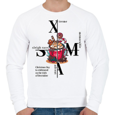 PRINTFASHION X-mas hot chocolate - Férfi pulóver - Fehér