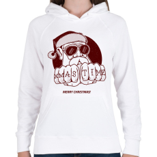PRINTFASHION X-MAS TIME - Női kapucnis pulóver - Fehér