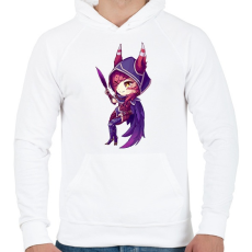 PRINTFASHION Xayah - Férfi kapucnis pulóver - Fehér