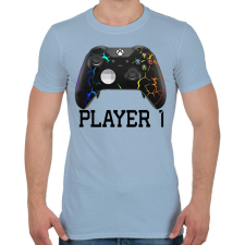 PRINTFASHION Xbox Player1 páros póló - Férfi póló - Világoskék férfi póló