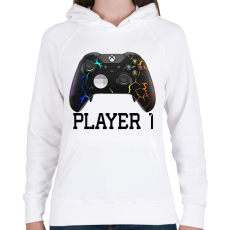 PRINTFASHION Xbox Player1 páros póló - Női kapucnis pulóver - Fehér