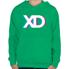 PRINTFASHION XD - Gyerek kapucnis pulóver - Zöld
