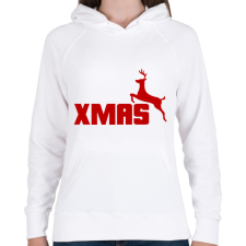 PRINTFASHION XMAS - Női kapucnis pulóver - Fehér női pulóver, kardigán
