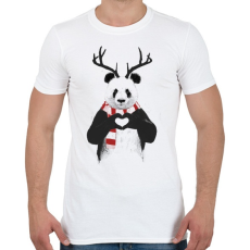 PRINTFASHION Xmas panda - Férfi póló - Fehér