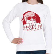 PRINTFASHION Xmas Time - Női pulóver - Fehér