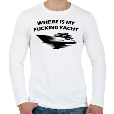 PRINTFASHION Yacht - Férfi hosszú ujjú póló - Fehér