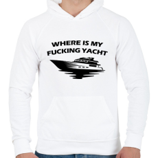 PRINTFASHION Yacht - Férfi kapucnis pulóver - Fehér