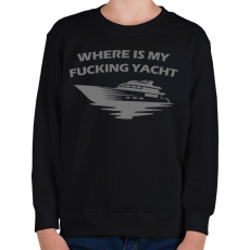 PRINTFASHION Yacht - Gyerek pulóver - Fekete