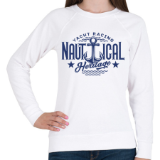 PRINTFASHION Yacht Racing - Női pulóver - Fehér női póló