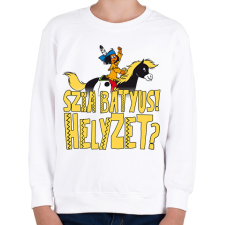 PRINTFASHION Yakari-Szia Bátyus! Helyzet? - Gyerek pulóver - Fehér gyerek pulóver, kardigán