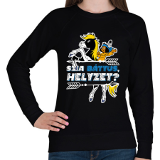 PRINTFASHION Yakari - Szia Bátyus, helyzet? - Női pulóver - Fekete női pulóver, kardigán