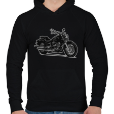 PRINTFASHION Yamaha - dragstar - Férfi kapucnis pulóver - Fekete férfi pulóver, kardigán