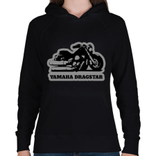 PRINTFASHION Yamaha Dragstar motor - Női kapucnis pulóver - Fekete női pulóver, kardigán
