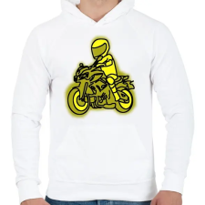 PRINTFASHION yamaha mt3 - Férfi kapucnis pulóver - Fehér férfi pulóver, kardigán