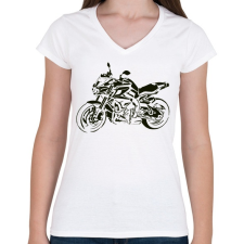 PRINTFASHION yamaha mt5 - Női V-nyakú póló - Fehér női póló