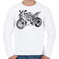 PRINTFASHION yamaha r62 - Férfi pulóver - Fehér férfi pulóver, kardigán