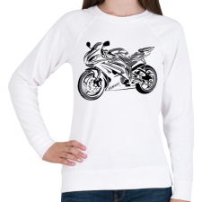 PRINTFASHION yamaha r62 - Női pulóver - Fehér női pulóver, kardigán