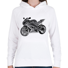 PRINTFASHION yamaha r6 - Női kapucnis pulóver - Fehér