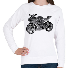 PRINTFASHION yamaha r6 - Női pulóver - Fehér női pulóver, kardigán