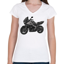 PRINTFASHION yamaha tdm - Női V-nyakú póló - Fehér női póló