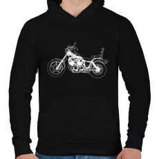 PRINTFASHION Yamaha Virago - Férfi kapucnis pulóver - Fekete