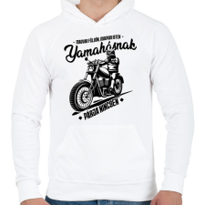 PRINTFASHION Yamahásnak párja nincsen - Férfi kapucnis pulóver - Fehér férfi pulóver, kardigán