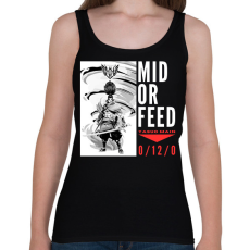 PRINTFASHION Yasuo - MID OR FEED - Női atléta - Fekete