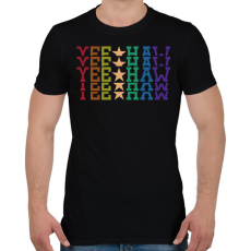 PRINTFASHION Yeehaw - Vadnyugat - Férfi póló - Fekete