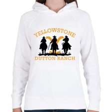 PRINTFASHION Yellowstone Dutton Ranch - Női kapucnis pulóver - Fehér női pulóver, kardigán
