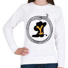 PRINTFASHION Yellowstone - Női pulóver - Fehér női pulóver, kardigán