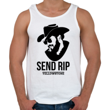 PRINTFASHION Yellowstone RIP - Férfi atléta - Fehér atléta, trikó