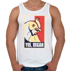 PRINTFASHION Yes vegan - vegán vagyok - Férfi atléta - Fehér