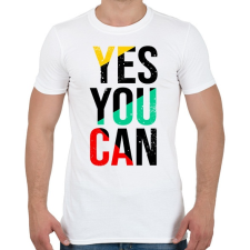 PRINTFASHION Yes you can - Férfi póló - Fehér férfi póló