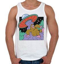 PRINTFASHION Yeti és az Ufo - Férfi atléta - Fehér atléta, trikó